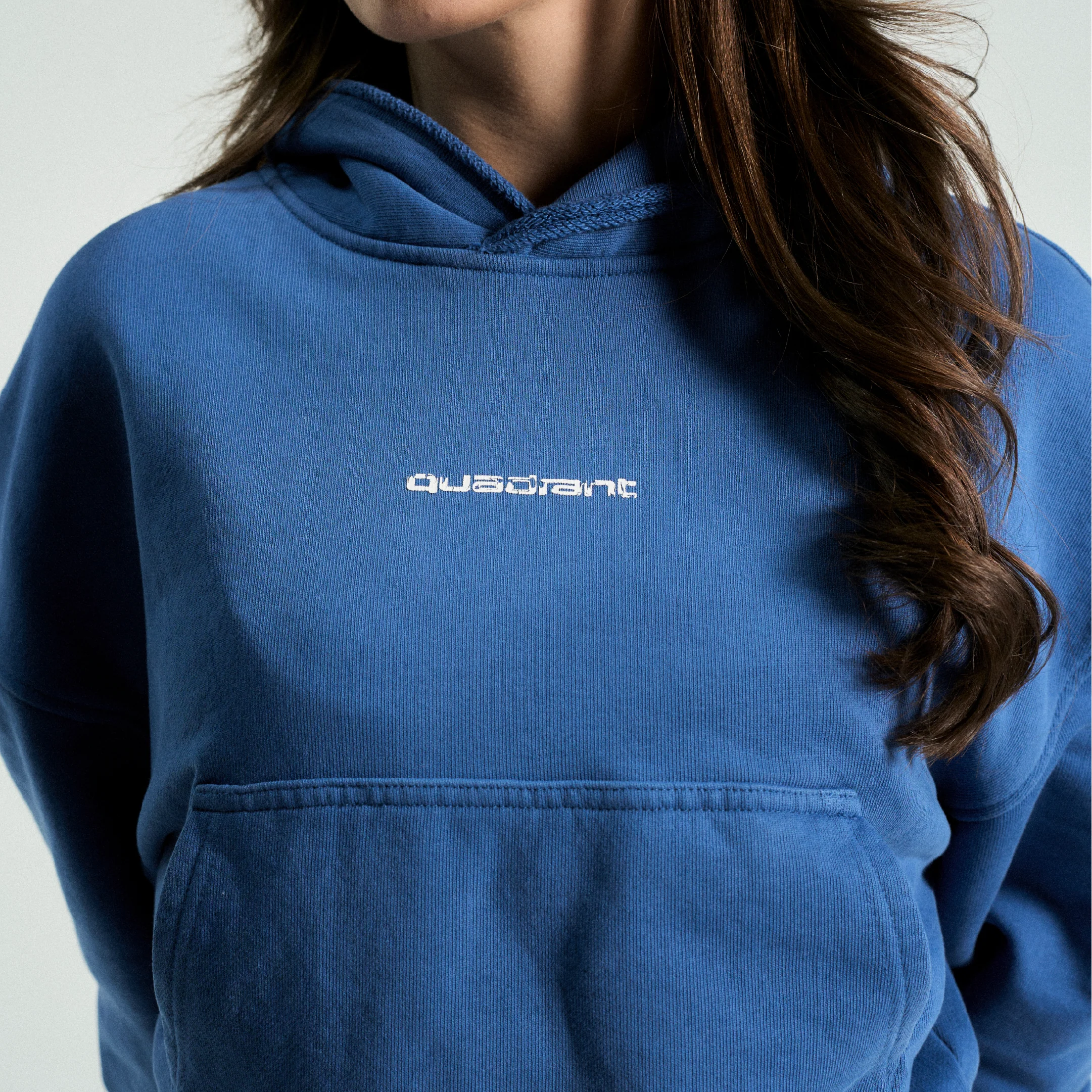 Quadrant Core Cropped Hoodie - Marina Blue - Image 4